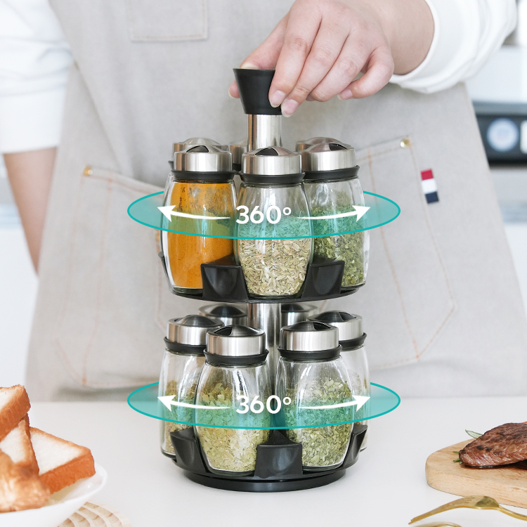 2 Tier Revolving Spice Rack #8632002