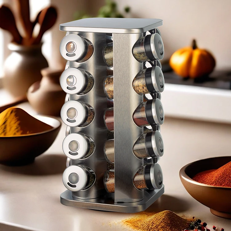 Revolving Stainless Steel Spice Rack#79420004 (11)