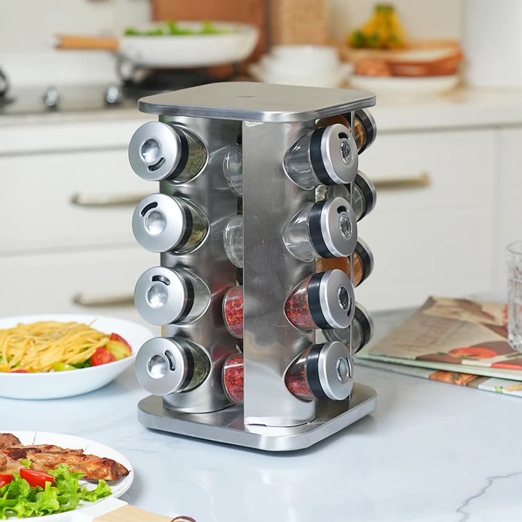 Revolving Stainless Steel Spice Rack#79420004 (2)