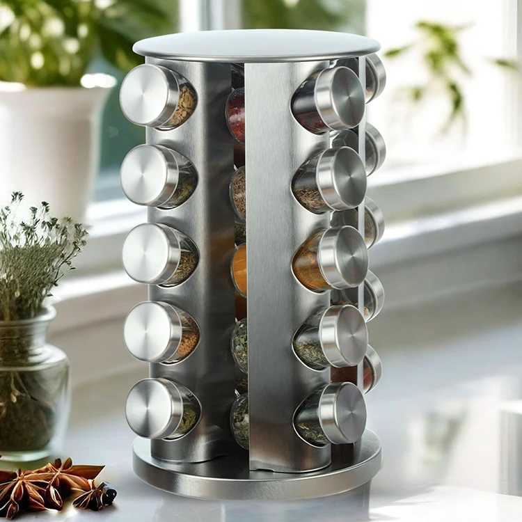 Stainless Steel Spinning Spice Holder #7941A004 (10)