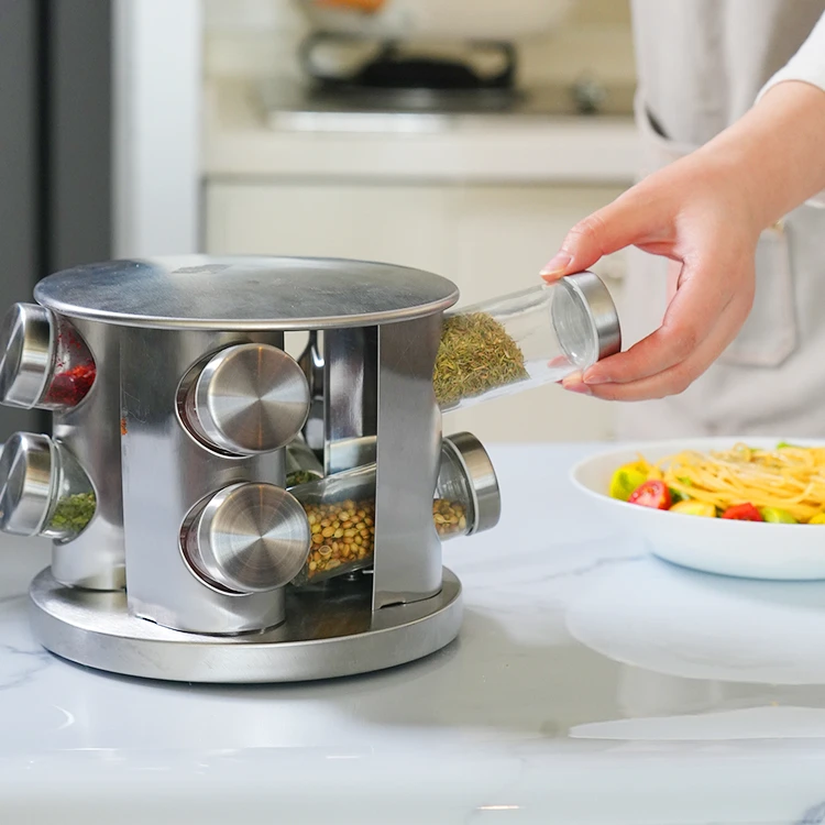 Stainless Steel Spinning Spice Holder #7941A004 (5)