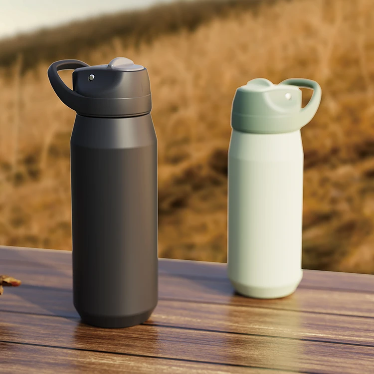 Custom 1L insulated water bottle with straw #69746001