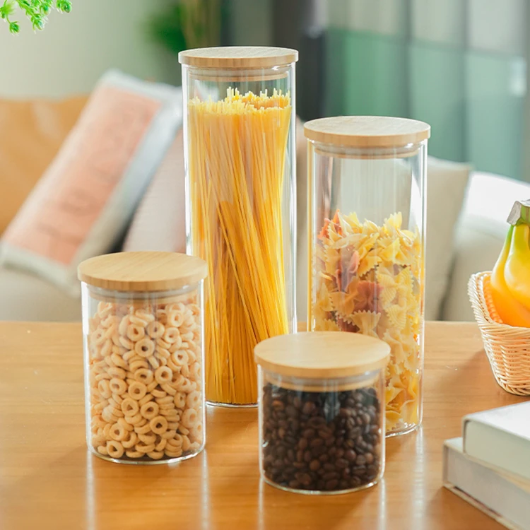 Glass Food Containers with Bamboo Lids #9755000