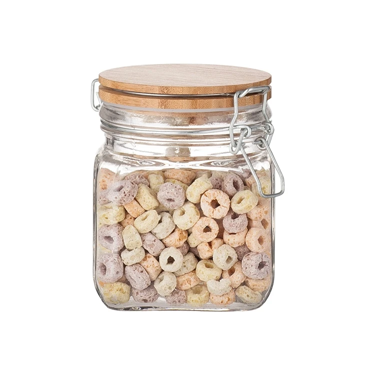 Glas voedsel pot klem vergrendeling deksel #98659001