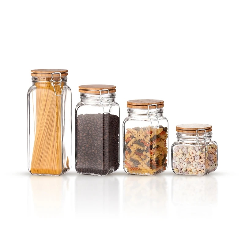 Glas voedsel pot klem vergrendeling deksel #98659001
