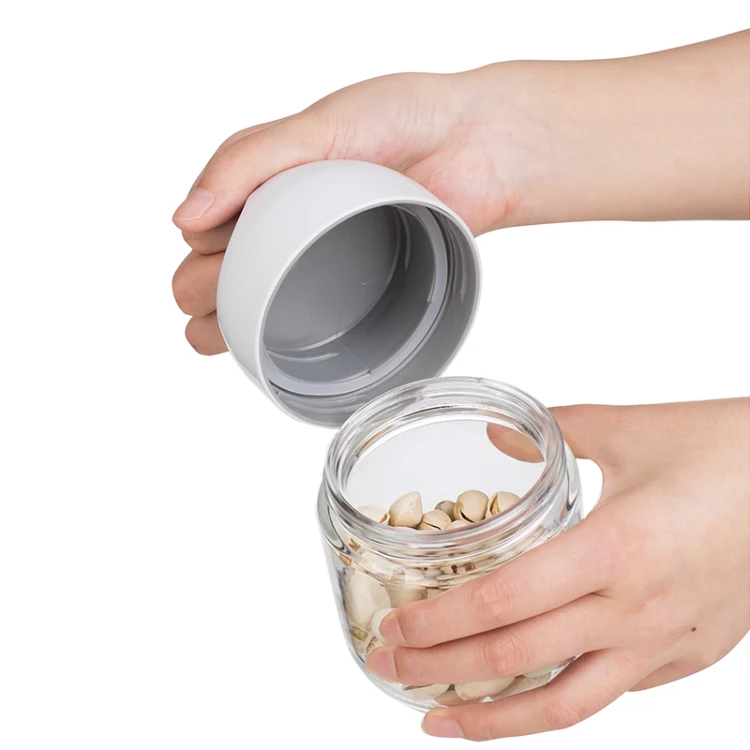 Wide Mouth Glass Jar Handle Lid#98751002