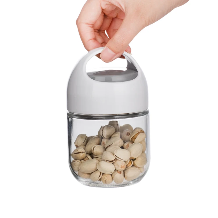 Wide Mouth Glass Jar Handle Lid#98751002