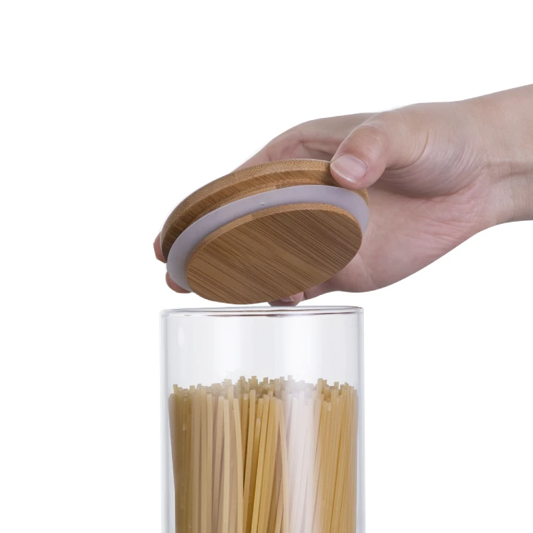 Glass Jar with Bamboo Lid Wholesale #99099000