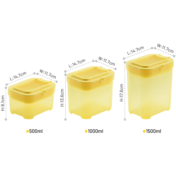 Plastic Food Storage Containers with Moisture-proof Sealed Lids #99352001 (2)