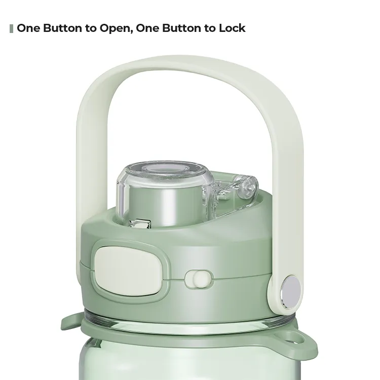 BPA-free Plastic Large Sports Water Bottle - Handle and Lock Lid #69856001 (2)