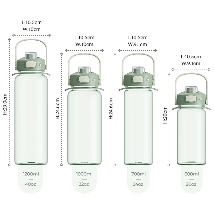 BPA-free Plastic Large Sports Water Bottle - Handle and Lock Lid #69856001 (4)