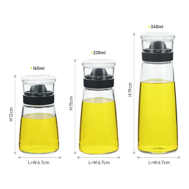 Clear Glass Oil and Vinegar Dispenser Dual Pouring Spout #79452001 (5)