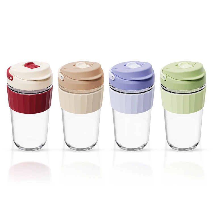 Glass Coffee Tumbler with Handle and SafeLOK Lid #69551002 (8)