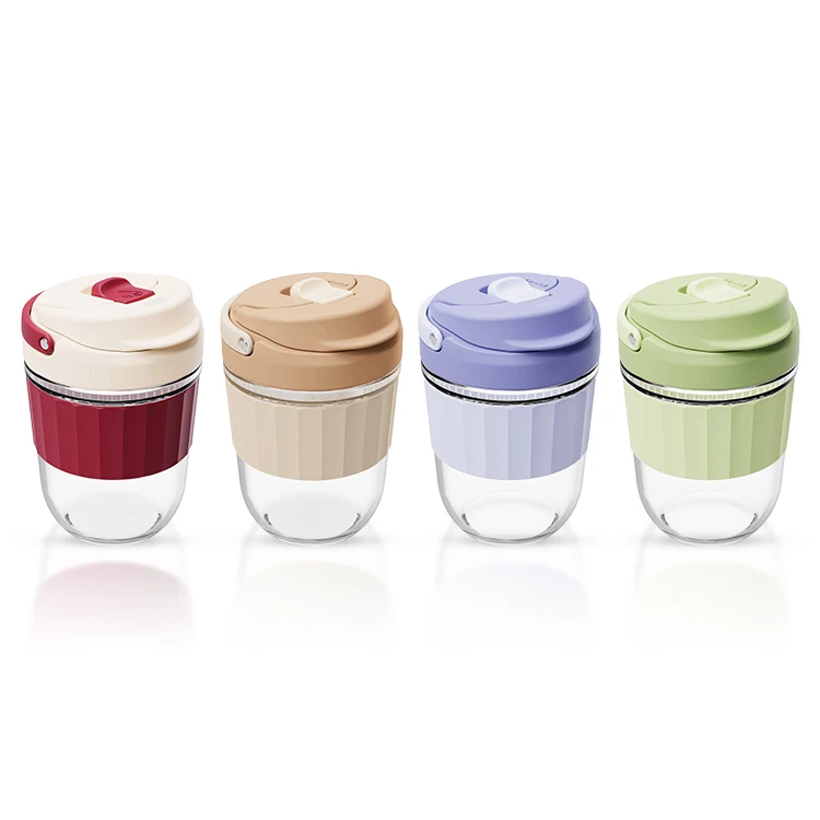 Glass Coffee Tumbler with Handle and SafeLOK Lid #69551002 (9)