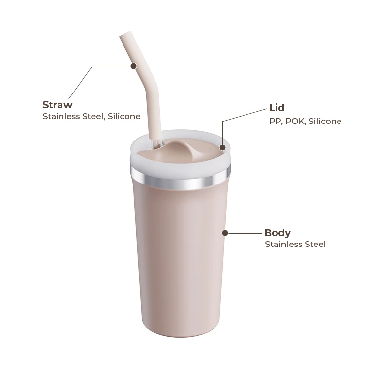 Insulated Tumbler with Straw - DUAL-OPTION #69921001