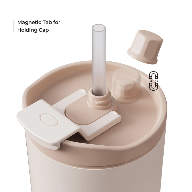 Large Double Wall Stainless Steel Tumbler with Straw #69726001 (1)