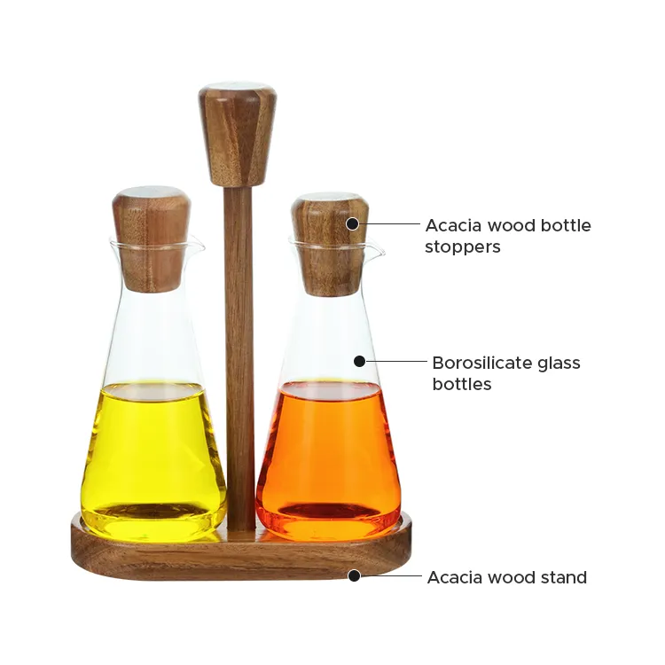 Olive Oil Glass Bottles with Rack - Eco-friendly #79479003 (1)