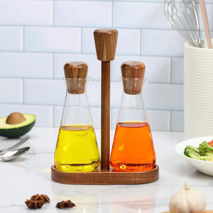 Olive Oil Glass Bottles with Rack - Eco-friendly #79479003 (4)