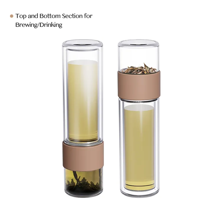 Bouteille de brasseur de thé en verre portable - thé pur #69844002 (2)
