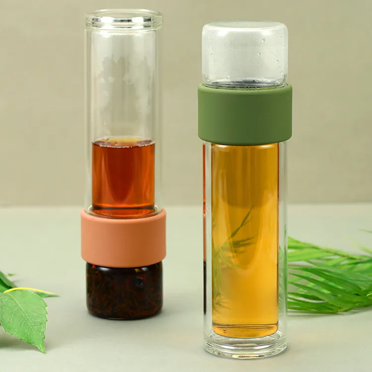 Bouteille de brasseur de thé en verre portable - thé pur #69844002