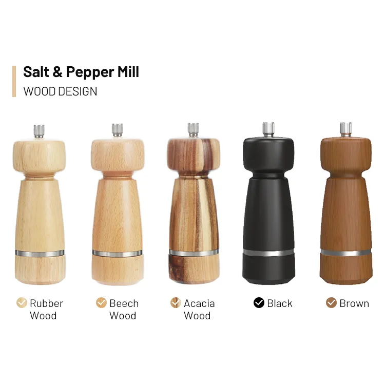 Wood Pepper and Salt Grinders - MONARCH RING #89899002 (3)