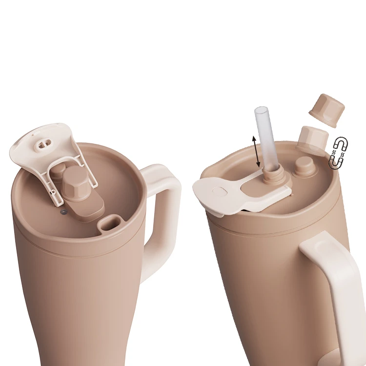 40 oz Vacuum Insulated Tumbler - Dual Lid and Handle #68272001 (3)