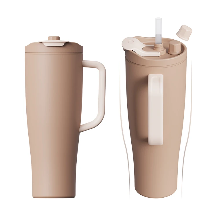 40 oz Vacuum Insulated Tumbler - Dual Lid and Handle #68272001 (4)