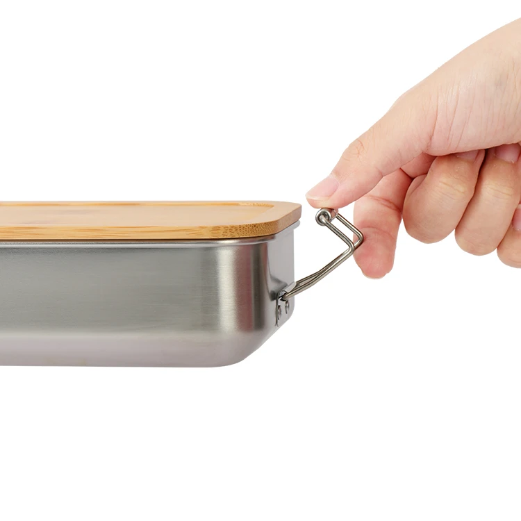 Stainless Steel Food Container with Bamboo Lid #99489001 (2)