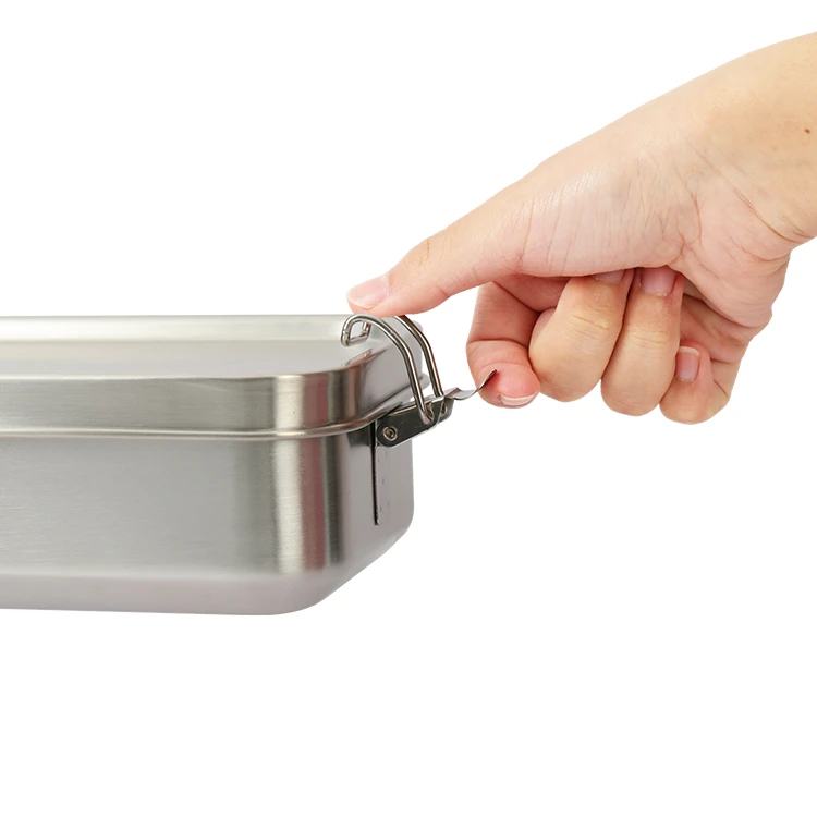 Stainless Steel Food Container with Clip Lid #9949A001 (4)