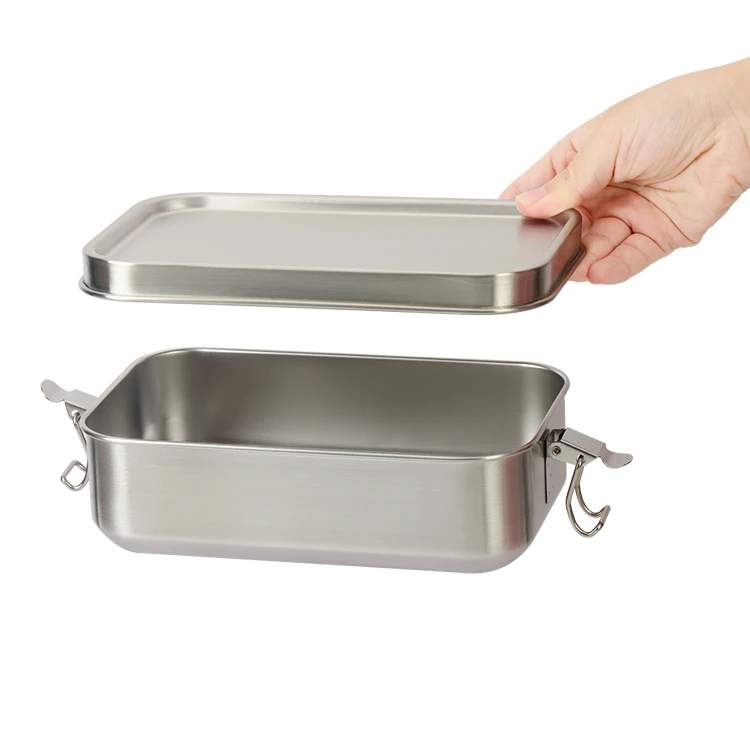 Stainless Steel Food Container with Clip Lid #9949A001 (6)