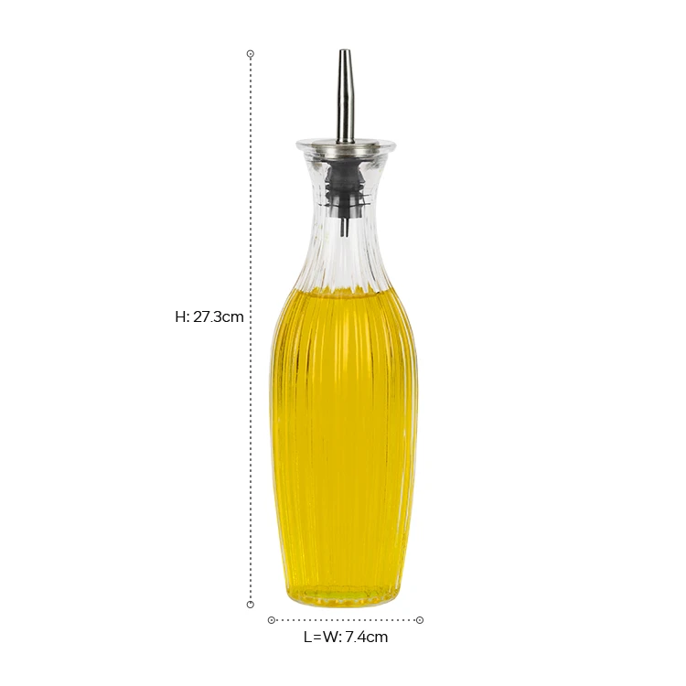 Distributeur d'huile d'olive et de vinaigre en verre texturé S_S Boit #7948A000 (4)