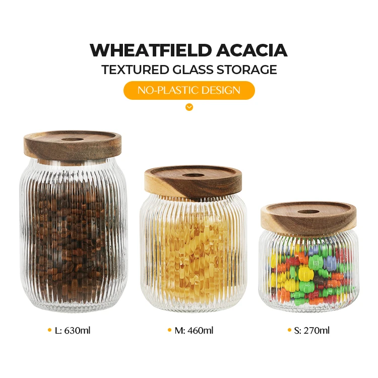 Kitchen Textured Glass Storage No-plastic Design #99469001