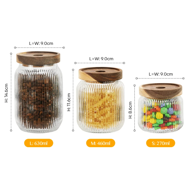 Kitchen Textured Glass Storage No-plastic Design #99469001