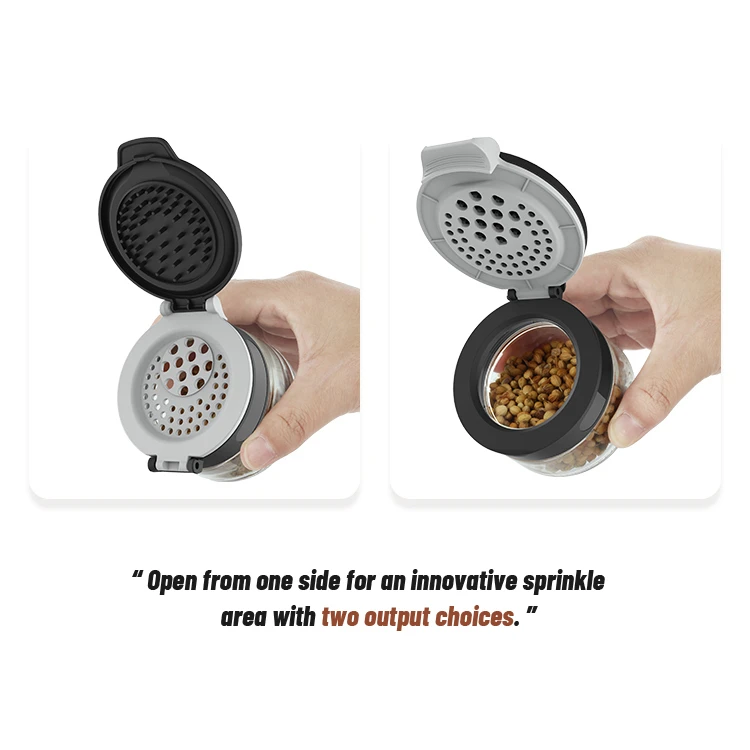 Dual Lid Empty Glass Spice Jars with Labels #79502002