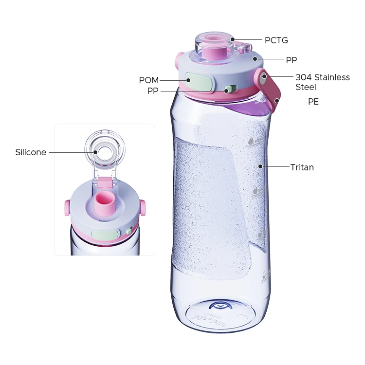 Measured Sports Water Bottle - CLEARLOK LID #67098001